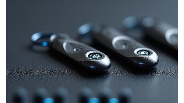 タングステン製ルアー部品のクローズアップ